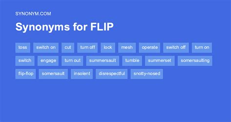 flip synonym|flip the script synonym.